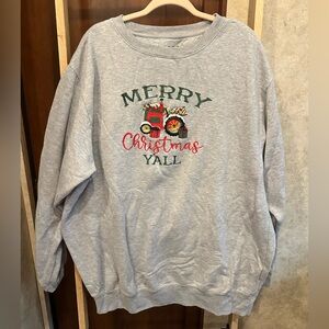 Merry Christmas Y’all - Little Red Tractor w/Christmas Tree | Love in Faith | 3X